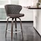 Armen Living Mynette 26" Swivel Brown Faux Leather Bar Stool LCMTBAWABR26 - alternate 3